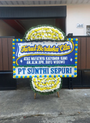 Papan Bunga Duka di Bangunharjo